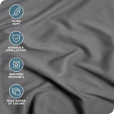 Bare Home 2-Pack Fitted Bottom Sheets King - Premium 1800 Ultra-Soft Wrinkle Resistant Microfiber - Deep Pocket (King, Grey) Bare Home