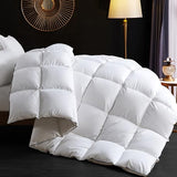 Ubauba Goose Feather Down Fiber Comforter Twin Size - Extra Fluffy 100% Cotton White Duvet Insert, High Fill Power, All-Season Medium Warmth, Hotel Luxury Bedding, 68 x 90 Inches Ubauba