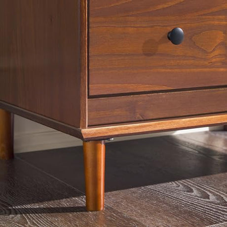 Walker Edison Modern Tall 4 Solid Wood Dresser Bedroom Storage Drawer Organizer Closet Hallway, 40 Inch, Walnut-T Walker Edison
