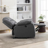 CANMOV Power Recliner Chair for Adults, Oversized Electric Recliner with Soft Cushion and Back, Upholstered Soft Fabric Reclining Chair for Living Room, Bedroom, Grey
