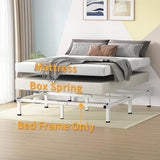 Superay Metal Bed Frame, 9-Leg Bed Base, 8 inches Support for Box Spring, Full, Easy Assembly, White Superay