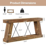 Tribesigns 70.9" Farmhouse Console Table, Long Sofa Table Behind Couch with Storage, Narrow Wooden Console Station, Industrial Rustic Entryway Furniture for Hallway, Entry, Living Room, Brown Tribesigns