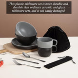 Berglander Camping Mess Kits for 2 Person, Silverware Set Spoons Forks Knives, Camping Essentials Gear, Accessories for Travel, Picnic, Outdoor, Easy to Carry and Clean Berglander