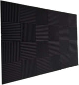 Burdurry 50 Pack Acoustic Panels Soundproof Studio Foam for Walls Sound Absorbing Panels Sound Insulation Wedge for Studio, 1" X 12" X 12" (Black) Burdurry