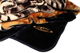 White Tiger Blanket Korean Mink Ultra Silky Soft Reversible Bed comforter bedspread bedding Cobias Heavy thick weight Perfect for Winter all season throw (King, 71 Tiger Blue) SOLARON