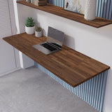 Howizz 60 x 25 in. Solid Wood Table Top, Dark Walnut Stained Acacia Desktop for Standing Desk/Office Tabletop/Countertop, 0.7in. Thick Howizz