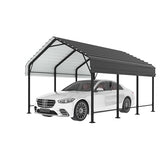 Shintenchi 12x15 FT Carport,Metal Carport with Enhanced Base, Oversized Garage Outdoor Galvanized Shelter,Heavy Duty Carports Canopy for Cars,Boats and Tractors Shintenchi