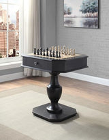 Acme Galini 2-Drawer Wooden Game Table in Black Acme