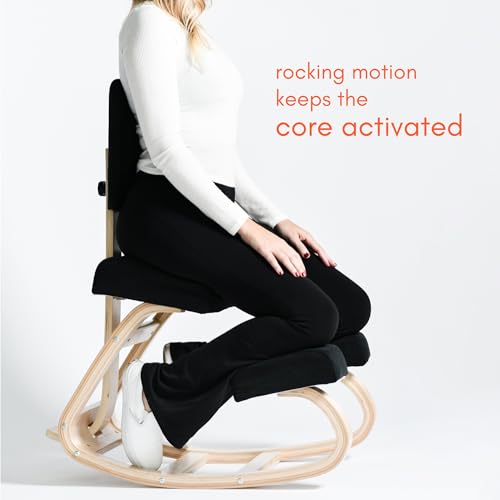 Sleekform East Austin Kneeling Chair, Posture Support Comfortable Ergonomic Kneeling Chair, Natural Back Pain Relief, Best for Posture Sleekform
