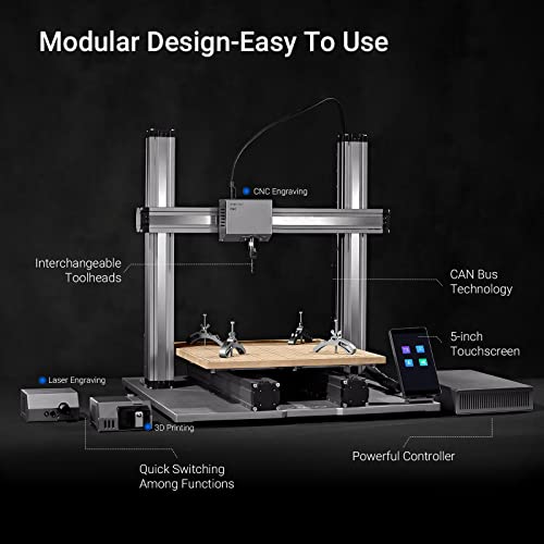 Snapmaker 2.0 A350T 3 in 1 3D Printer with 3D Printing Laser Engraving CNC Carving,and 10W Laser Module & 200W CNC Module - WoodArtSupply