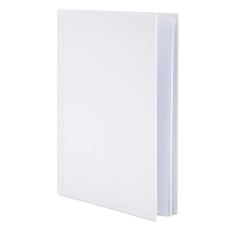 Paper Junkie White Blank Hardcover Books for Kids to Write Stories, Unlined Scrapbook and Journal - 18 Sheets/36 Pages Each - 6x8 inch (Pack of 6) - Blank Journal - Drawing Notebook - White Notebook Paper Junkie