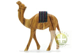 Wooden Camel Figurine, Handmade Olive Wood Nativity Camel with Embroidery Saddle Carved in the Holy Land by Christian Artisans, Nativity Animals, iHoly Land Crafts