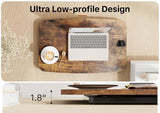 JOY worker Standing Desk Converter, 31 Inch Compact Height Adjustable Stand up Desk Riser, Ultra Low Profile Sit to Stand Table for Laptop Riser Workstation, Rustic Brown JOY worker
