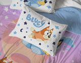 Jay Franco Bluey & Bingo Full Comforter Set - 7 Piece Bed Set Includes Sheet Set & Pillow Covers - Super Soft Clouds & Stars Kids Bedding Jay Franco
