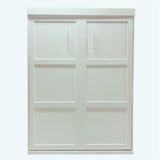 Pemberly Row Modern Engineered Wood Flexible Slat System Dual-Mounted Queen Murphy Bed 65-inch Space-Saving in White Pemberly Row