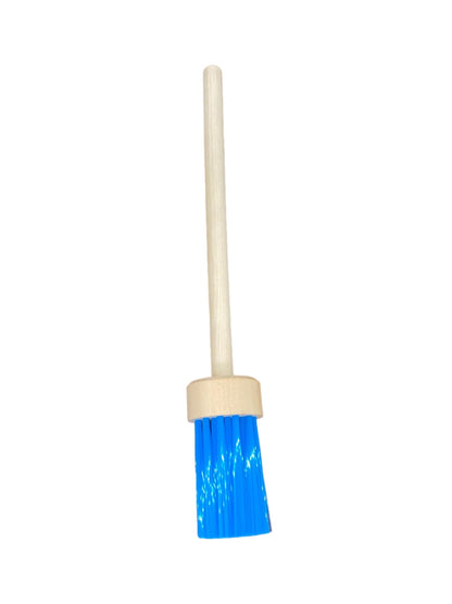 Generic BBQ Grill Basting Mop with Smooth Wooden long Handle Food-Grade Materials, 13.5 Inch Long, Blue