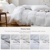 Bedsure White Duvet Cover Queen Size - 3 Pieces Prewashed Cotton-Like Polyester Extra Soft Bedding Set, Includes 1 Duvet Cover 90x90 Inches with Zipper Closure & 2 Pillow Shams, Comforter Not Included Bedsure