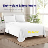 1500 Supreme Collection Queen Sheet Sets White - Luxury Hotel Bed Sheets and Pillowcase Set for Queen Mattress - Extra Soft, Elastic Corner Straps, Deep Pocket Sheets, Queen White Sweet Home Collection