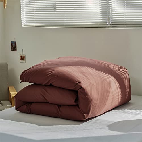 Pureant Brick Red Comforter Sets California King Women Girls Dark Rust Red Bedding Comforters Cotton Modern Solid Blackish Red Warm Quilts Cal King Adults Teens Pure Dark Red Blankets Durable Pureant