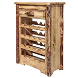 Log Furniture - Wine Cabinet Montana Woodworks