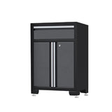 HPDMC 9-Piece Steel Garage Storage Cabinet System with Wooden Work Top, 130 in. L x 18 in. D x 76 in. H Assembled Workshop Chest Cabinet Set in Charcoal Gray HPDMC