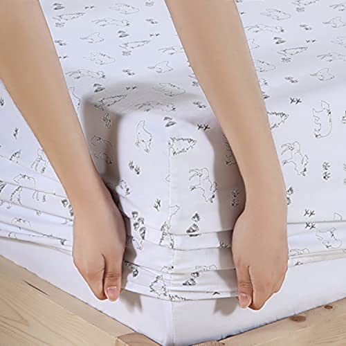 Eddie Bauer - King Sheets, Cotton Percale Bedding Set, Crisp & Cool Home Decor (Animal Tracks, King) Eddie Bauer