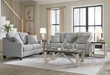 Signature Design by Ashley Adlai Casual Loveseat with 2 Toss Pillows, Light Gray Signature Design by Ashley