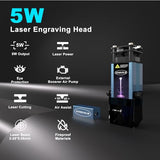 AENBUSLM 40W Laser Module with Air Assit for Laser Cutter & Laser Engraver Machine,5W(5000mW) Output Power,Built in FAC,Ultra-Fine Compressed Spot CNC Carving DIY Laser Master - Class 4 AENBUSLM