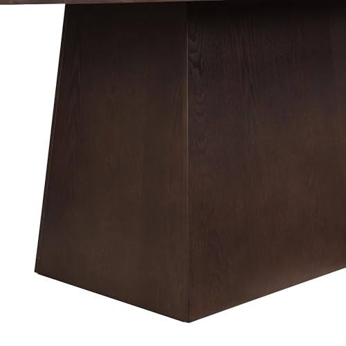 Christopher Knight Home Coadz 82 inch Wooden Dining Table, Modern Rectangular Kitchen Dinner Table for 6-8 People, Pedestal Wooden Dining Furniture for Kitchen Office Conference Room, Espresso Brown Christopher Knight Home