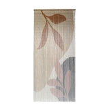 Decorative Beaded Door Curtain - Beige Autumn Leaves Design, 36 x 79 Inches, Natural Bamboo Beads for Doorways, Room Dividers and Home Decor - Handcrafted, Easy to Install EVIDECO French Home Goods