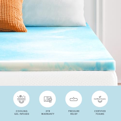 Best Price Mattress 2 Inch Swirl Gel AeroBreeze Cooling Air Flow Memory Foam Mattress Topper, Dorm Essentials, Twin Best Price Mattress