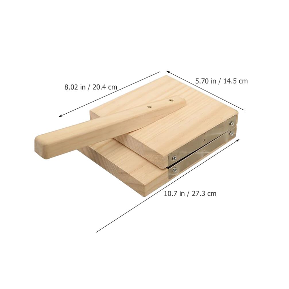 DEARMAMY Wooden Tortilla Press, Wood Dough Dumpling Presser Dumpling Skin Makers Ravioli Mold Dumpling Wrapper Presser Pizza Dough Pastry Press Tool for Kitchen Baking DEARMAMY