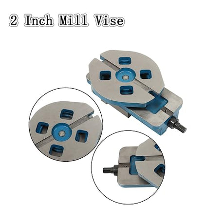 findmall 2 Inch Accuracy Mill Vise with 360 Degree Rotation Base Heavy Duty Milling Machine Vise findmall