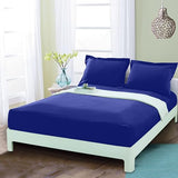 Mocassi Queen Fitted Sheet - Deep Pocket Cooling Sheets up to 16 inch - Hotel Luxury 1800 Premier - Softest Sheets - Wrinkle Resistant - 1 Single Bottom Fitted Sheet, Queen, Imperial Blue Mocassi