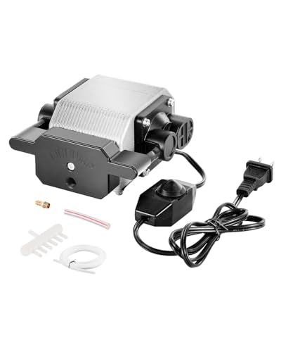 VEVOR Air Assist, Adjustable 30 L/min Airflow, Air Assist Pump Kit for Laser Cutter and Engraver, Clear Smoke and Dust, Reduce Surface Temperature, Shield Laser Lens, for Laser Engraving Wood Meta VEVOR