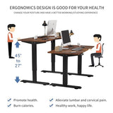 bilbil Height Adjustable Electric Standing Desk, 48 x 24 Inches Sit Stand up for Work Office Home, Ergonomic Rising Computer Table with Memory Preset with Splice Desktop (Rustic Brown) bilbil