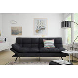 Mainstay.. Memory Foam Futon, Black Suede, Fabric, Wood, Metal + Free Clean Fabric Cloth (Black Suede) Mainstay