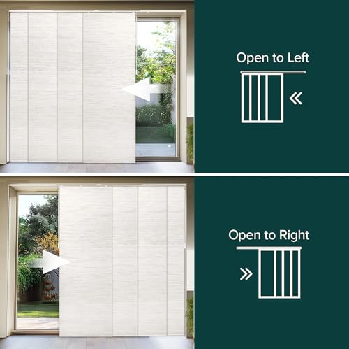 CHICOLOGY Room Divider, Vertical Blinds, Door Blinds,Sliding Door Blinds, Temporary Wall, Closet Curtain, Room Door,Panel Track Blinds Meshed Glacier, W:46-86 x H:Up-to 96 inches CHICOLOGY