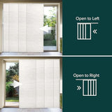 CHICOLOGY Room Divider, Vertical Blinds, Door Blinds,Sliding Door Blinds, Temporary Wall, Closet Curtain, Room Door,Panel Track Blinds Meshed Glacier, W:46-86 x H:Up-to 96 inches CHICOLOGY
