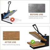 Heat Press Covers 15x15 Inch 2 Piece Set for Top and Bottom Platens | Reusable Teflon Material Heat Press Protective Covers for Sublimation, DTF and Heat Press Transfers EAOENLS