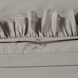 Lush Decor Reyna Ruffle Cotton Duvet Cover Set 3 Piece Set Full/ Queen, Gray - Queen Size Bedding Set - Gray Duvet Queen- Ruffled Bedding - Coquette Decor Lush Decor