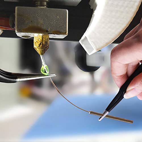 SIQUK 33 Pcs 3D Printer Nozzle Cleaning Tools Kit 30 Pcs 0.15mm, 0.25mm, 0.35mm, 0.4mm, 0.5mm Cleaning Needles 2 Pcs Tweezers and 1 Pc Cleaning Cloth SIQUK