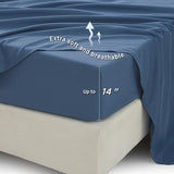 Bedsure King Size Comforter Set - 7 Pieces Floral Navy Soft Bedding Sets, King Bed in a Bag with Botanical Flowers Comforter, Sheets, Pillowcases & Shams Bedsure