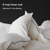 sleeprove Queen Size Down Comforter,Medium Weight All-Season Duvet Insert with 8 Loops,Luxury Noiseless Bedding Comforter,White,90"x90" sleeprove