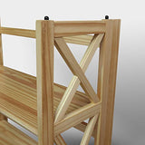 Casual Home Montego 3-Shelf Folding Bookcase, Natural , 27.5" Wide Casual Home