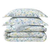 Laura Ashley - King Comforter, Soft Reversible Bedding Set, Includes Matching Shams with Bonus Euro Shams & Throw Pillows, Farmhouse Home Decor (Nora Blue, King) Laura Ashley