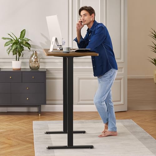 ErGear Standing Desk Frame [Dual Motor] Electric Adjustable Legs Compatible Desktop Size 44″-90″, 264 lbs Weight Capacity, 4 Memory Height Settings Stand up Desks Frame Workstation, Black Fra - WoodArtSupply