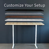 VIVO Electric Standing Desk Frame, Rear-Set Legs, Single Motor Memory Controller Height Adjustment, Frame Only, White, DESK-100E-RW VIVO