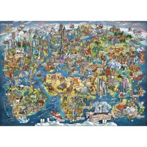 Anatolian Puzzle - Wonderful World Map, 3000 Piece Jigsaw Puzzle, 4923, Multicolor