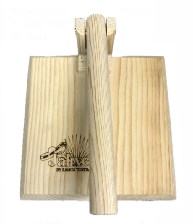 Mexican All Wood Large 12" Manual Tortilla Maker Press Wooden Handle Made In Mexico flower Corn Sugar Pancakes (gorditas) Savory Christmas Crispiest (bunuelos). WoodArtSupply